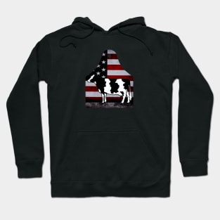 American Flag Ear Tag - Holstein - NOT FOR RESALE WITHOUT PERMISSION Hoodie